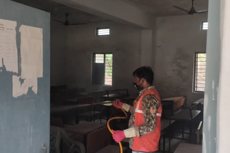 The school was sanitized before the board examination started