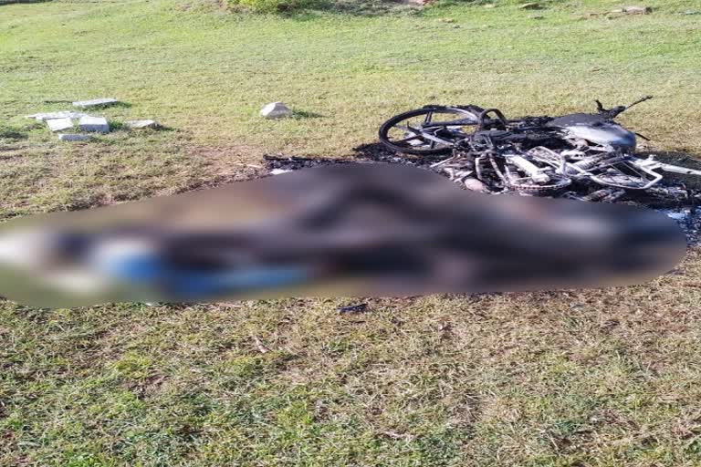 half-burnt body found in khunti