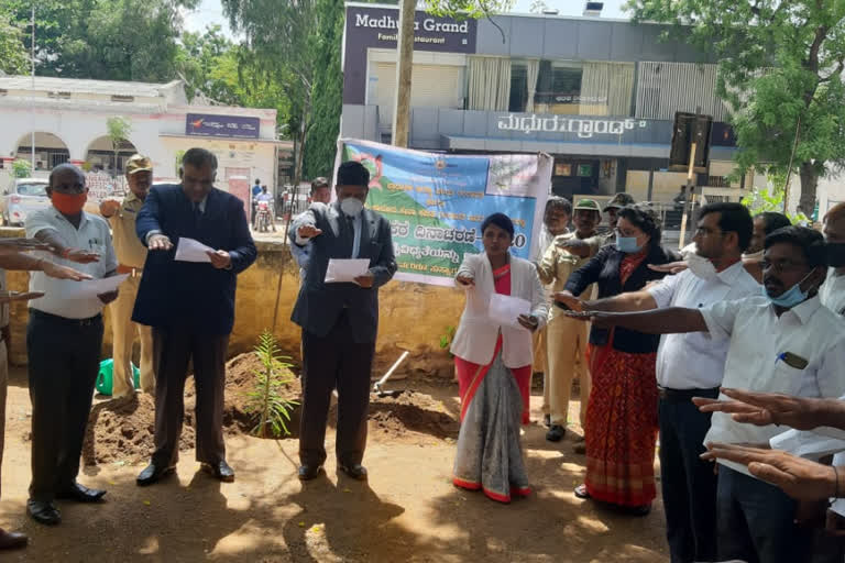 Judges taking Oath on Environment Day