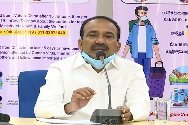 health minister eetala rajender speak about corona situation in telangana