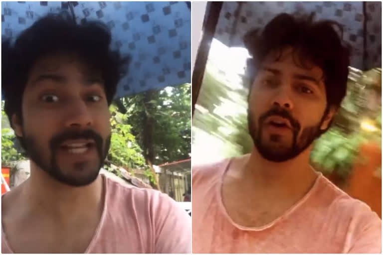 varun dhawan turns into a weather forecaster gives an update on mumbai rains