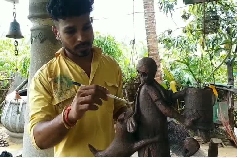 പരിസ്ഥിതി ദിനം ബോധവൽക്കരണ ശിൽപം മലപ്പുറം തിരൂർ സ്വദേശി ഷിബു വെട്ടം Awareness sculpture Environment Day Malappuram