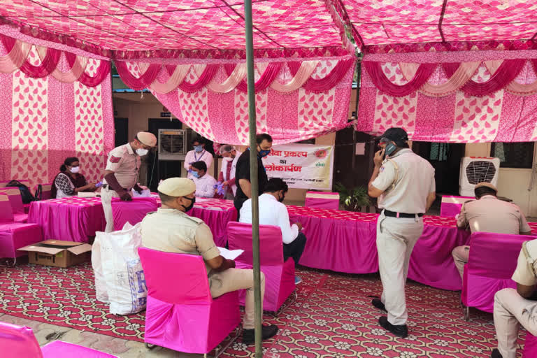 medical camp organized for police staff in baba haridas nagar due to covid 19