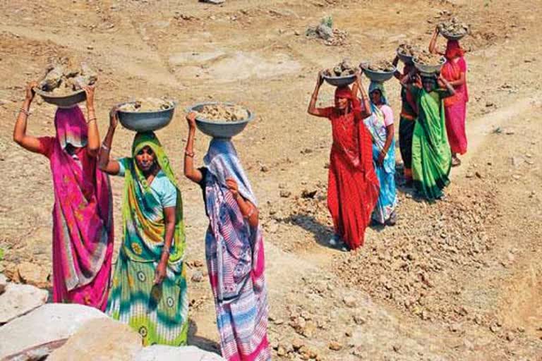 Workers got employment in MNREGA, मजदूरों को मनरेगा में मिला रोजगार