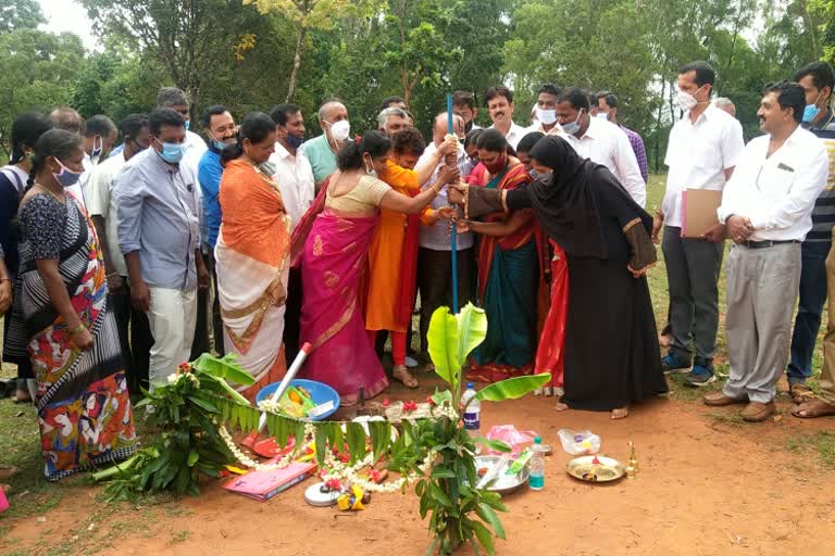 MLA H. K. Kumaraswamy drived construction of Ambedkar residential school