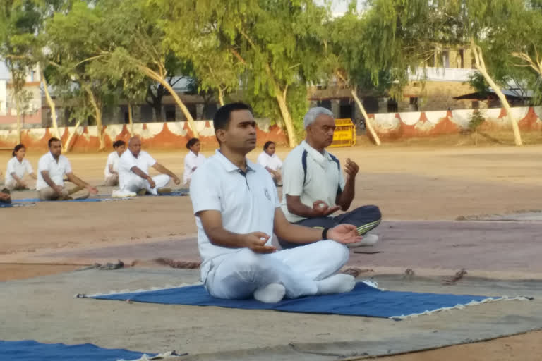 Ajmer news, police jawans stress, police Yoga