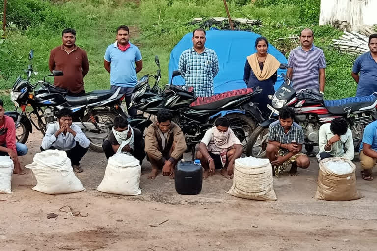 ENFORECEMTN OFFICERS RAIDS ON NATUSARA CENTERS AND ARRESTED THE PERSONS IN VIZIANAGARAM DST