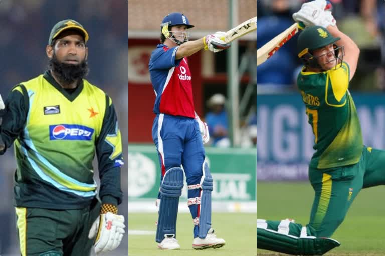 Players who completed centuries with six on last ball of the innings