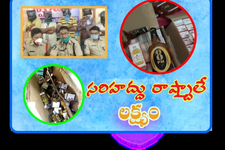 Alcohol moving from Karnataka is seize in adhoni  kurnool district