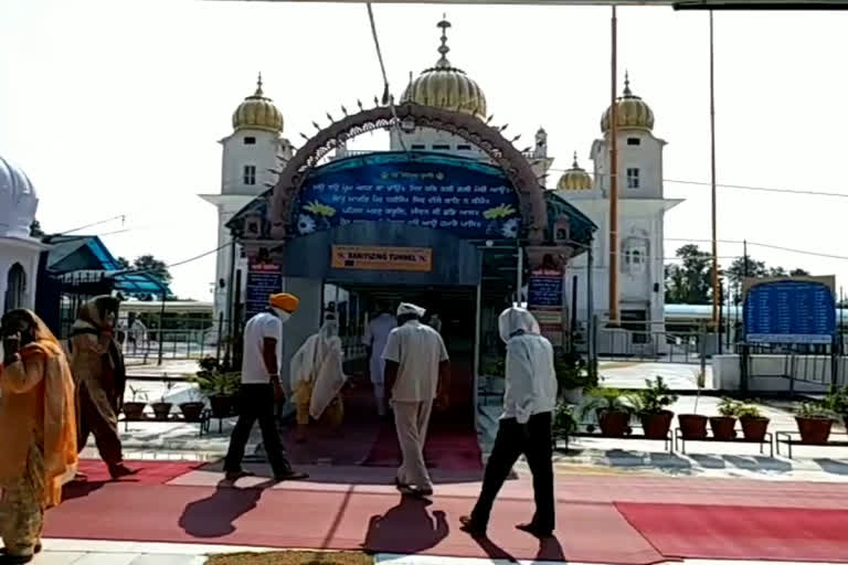 Sangat visit Gurdwara Sri Fatehgarh Sahib on the opening of religious places