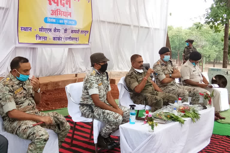 DGP DM Awasthi reached camp regarding 'Spandan Campaign'