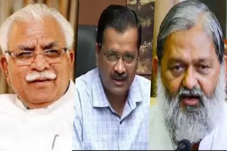 manohar lal and anil vij tweet for arvind kejriwal good health