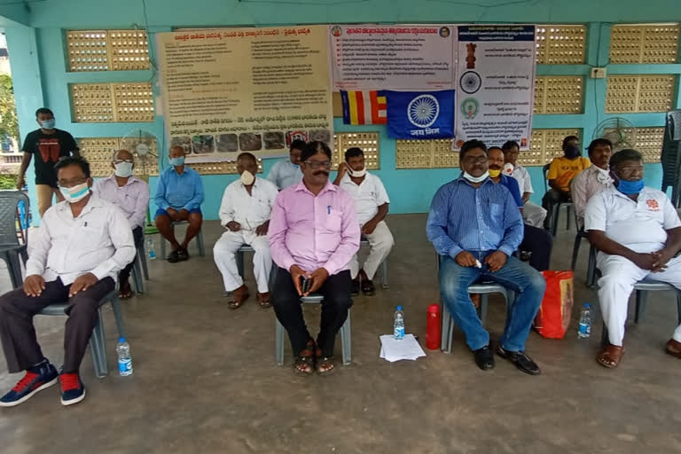 manument protection committe  members hunger strick  in visakha dst