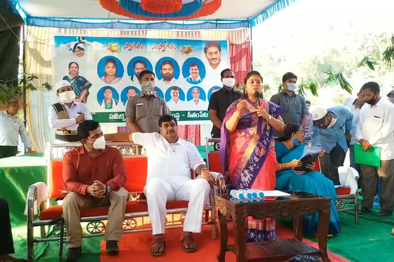 roads opened by Deputy Chief Minister Pushpa shreevani in Sithampeta mandal of Srikakulam district