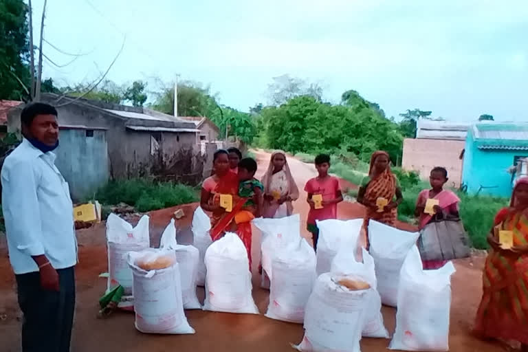 Ration delivered to the homes of primitive tribe Birhor families under National Security Act