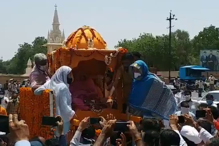 last rites of former Queen Padmakumari of Bikaner