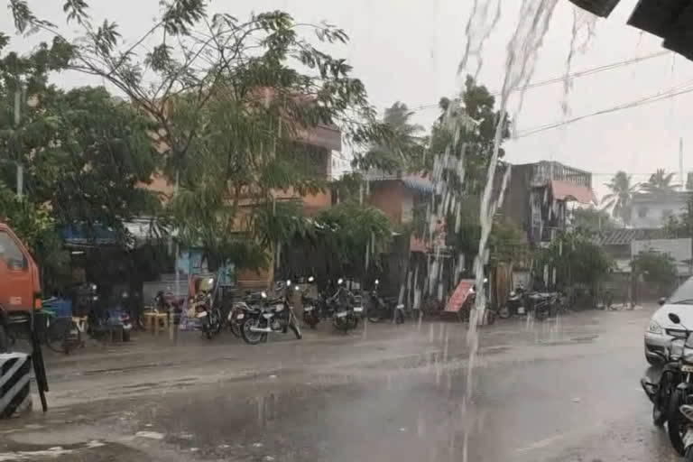 on north west monsoon ariyalur, nagai recieved showers