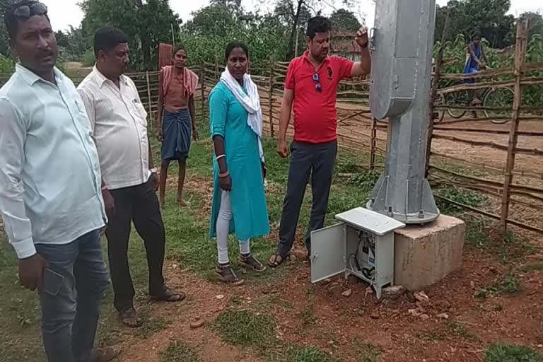 District Council Member inspected high mask light in chaibasa