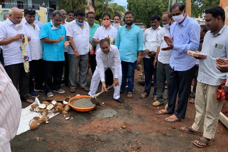 Zaheerabad MLA Manik Rao inaugurated the CC road works at Zaheerabad in Sangareddy district.