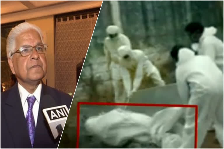 Former Law Minister writes to CJI to take suo moto on mishandling of COVID-19 dead bodies