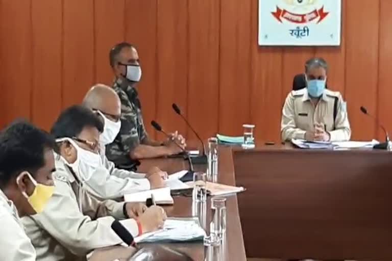 SP held crime control meeting in khunti