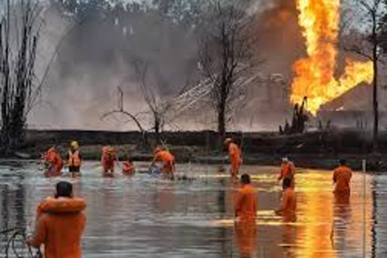 Assam oil well fire