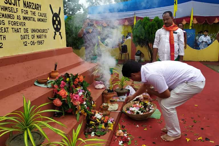 sujit narzary the first martyr of bodoland movment remembered on his 33rd death anniversary in kokrajhar