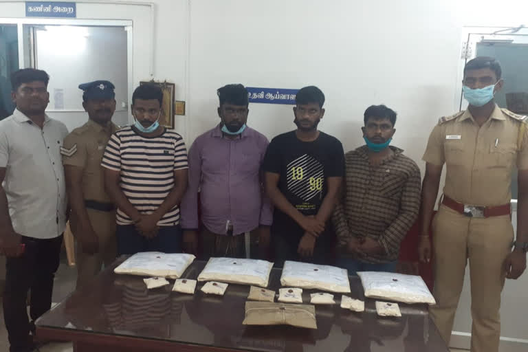 tirupur Four youngsters arrested for selling cannabis