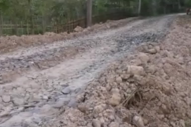 Widespread corruption in road construction in Tengani village panchayat