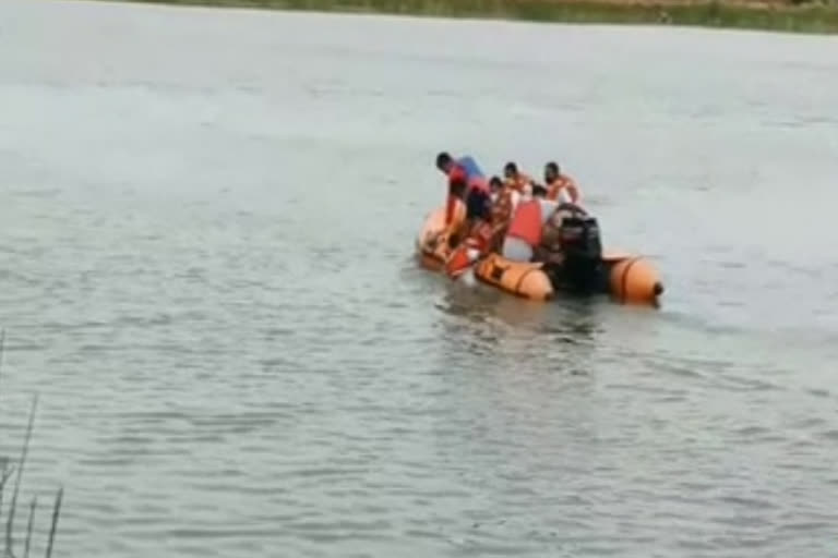 firemen training session exercises in kadapa town lake