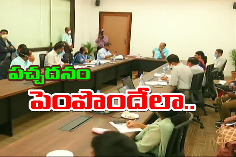 cs somesh kumar review meeting on urban forest development in telangana