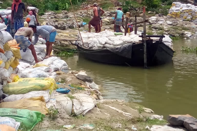 repair work of  dam started in the rainy season