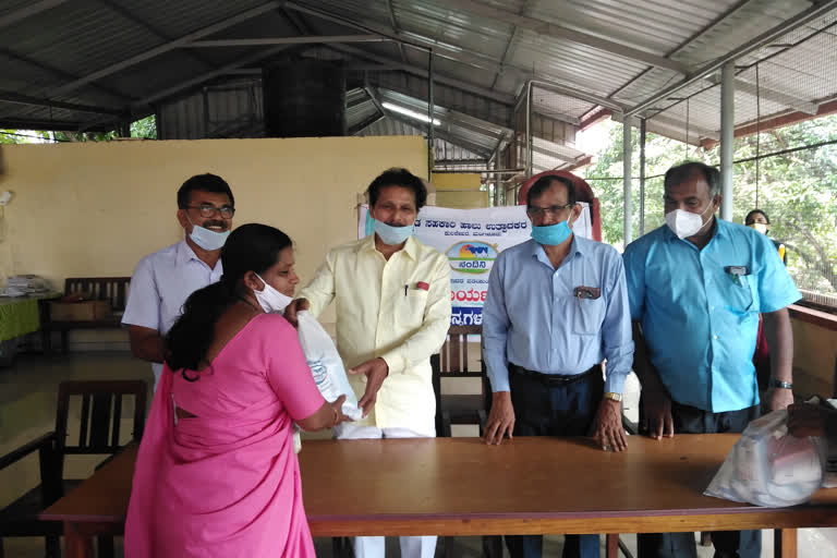 Nandini products kit distributed for Asha workers in Puttur