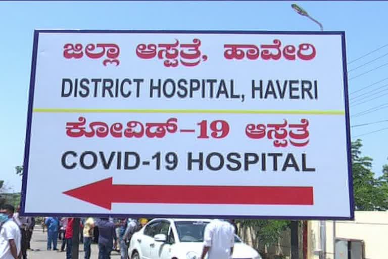 two more people covid-19  test  positive in haveri