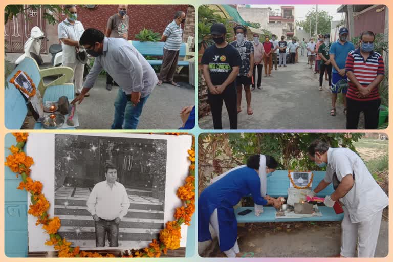 Tribute paid to kashmiri sarpach late Ajay Pandita Bharti in Kashmiri Colony Najafgarh