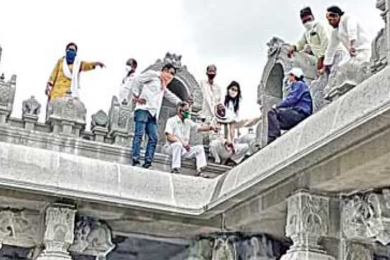 yada officers respond to the article of eenadu on rain water reached to yadadri temple