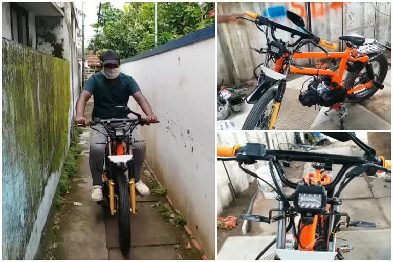 9 th standard boy makes his own bike