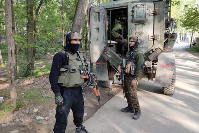 Etv BHarat, Gujarati News, JK search operation start in tral