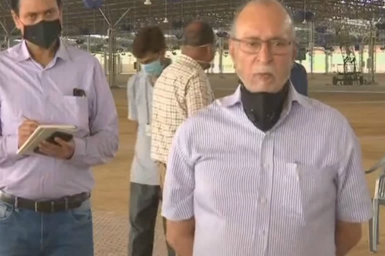 lg anil baijal inspected temporary hospital in radha swami satsang beas complex