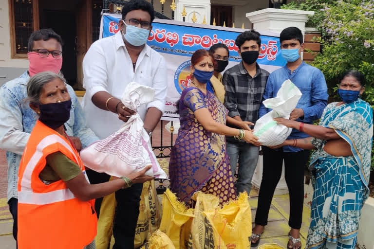 Distribution of essentials for sanitation workers in ananthapuram