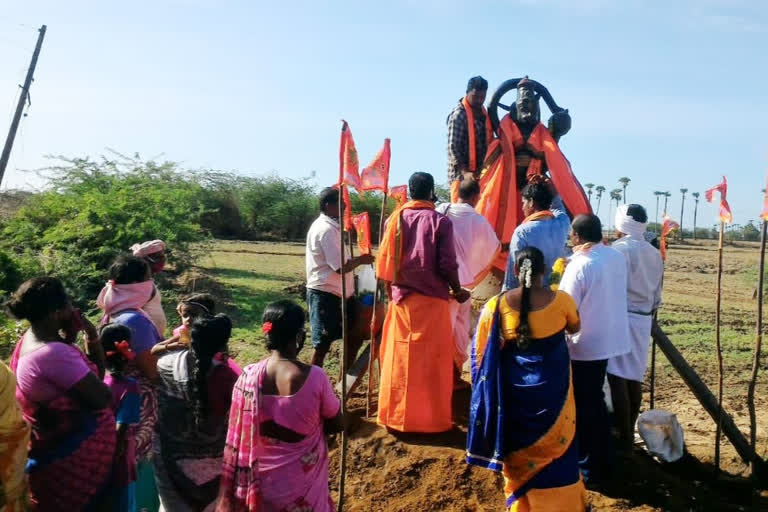 hunuman statue establishment programme at padalavaripalem