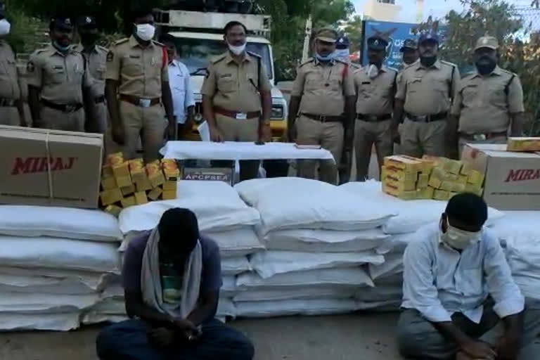 gutka packets seezed at mudhigubba ananthapuram district