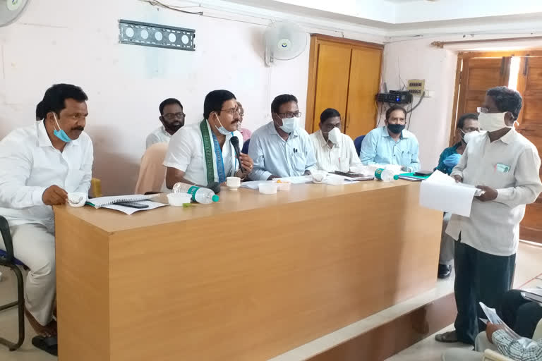 mla appalnaidu conduct meeting about nadu nedu works in vizianagaram dst