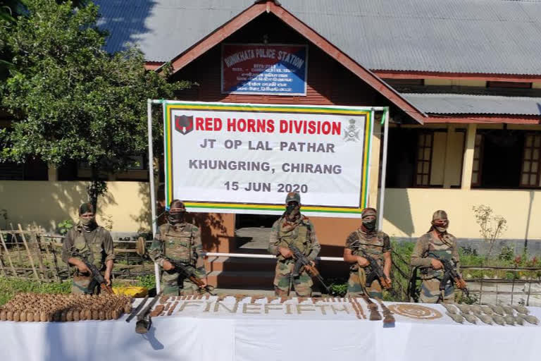 Huge cache of arms, ammunition recovered from Indo-Bhutan border