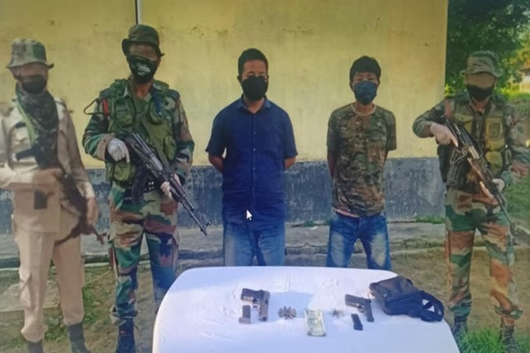 Indian Army  Assam Police  Joint operation  Tinsukia news  Assam news  നാഗാലാൻഡിലെ നാഷണൽ സോഷ്യലിസ്റ്റ് കൗൺസില്‍  രണ്ട് പ്രവര്‍ത്തകര്‍ പിടിയില്‍  അസം പൊലീസ്  ആർഎസ്എസ് ലഫ്റ്റനന്‍റ് കേണൽ റാംപോംഗ് ഹഖുൻ ജോണി  എസ്എസ് സാർജറ്റ് കൊച്ചുങ് സാങ്കി