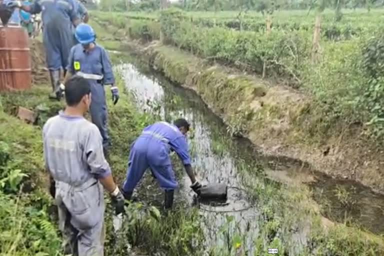 Oil Pipeline leakage at Tinsukia