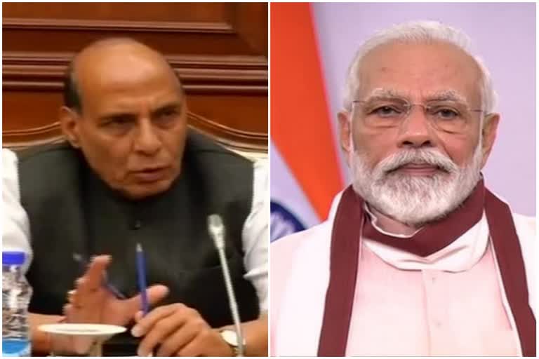 Defense Minister Rajnath Singh met Prime Minister Modi. He explained the growing tensions between China and India over the LOC