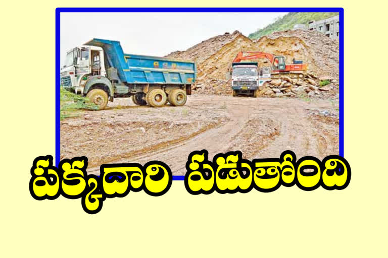 Gravel are being smuggled in the name of flattening land for the poor at jakkampudi in krishna district