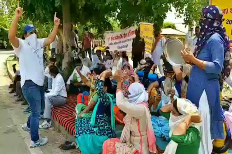 pti teachers protest for rejoining in rewari