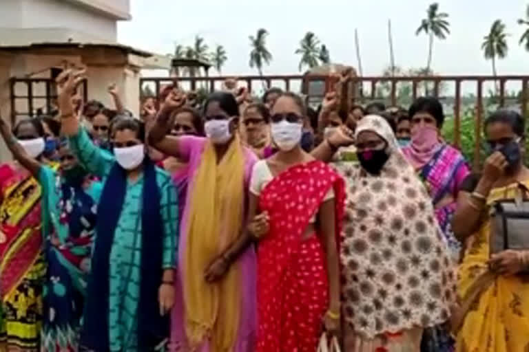 bdl agro industries women workers protest in koppavaram east godavari district